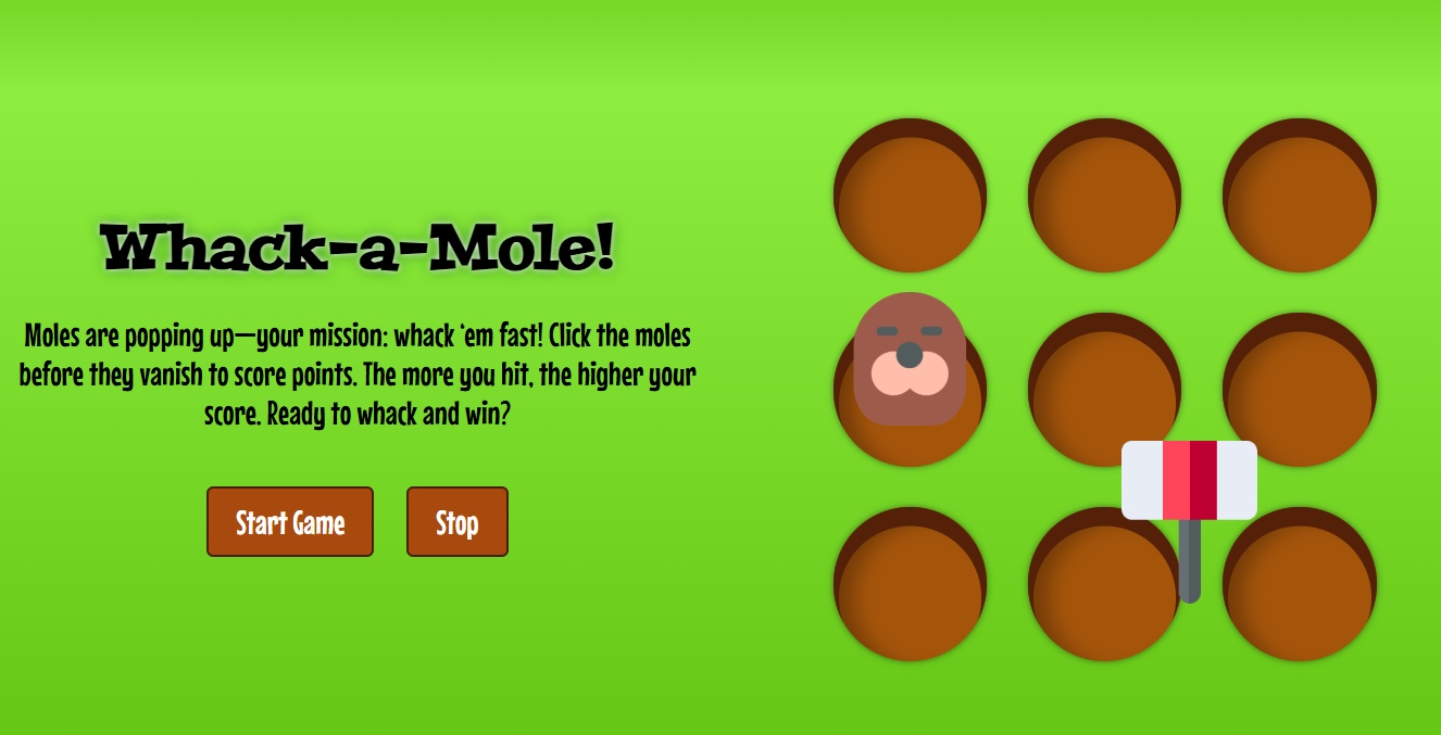 Whack-a-mole Game