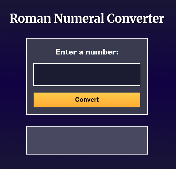 Roman numeral Converter